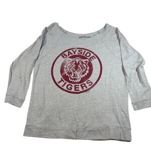 Superluxe womens Bayside Tigers off shoulder sweatshirt Saved by the Bell  Sz L